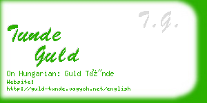 tunde guld business card